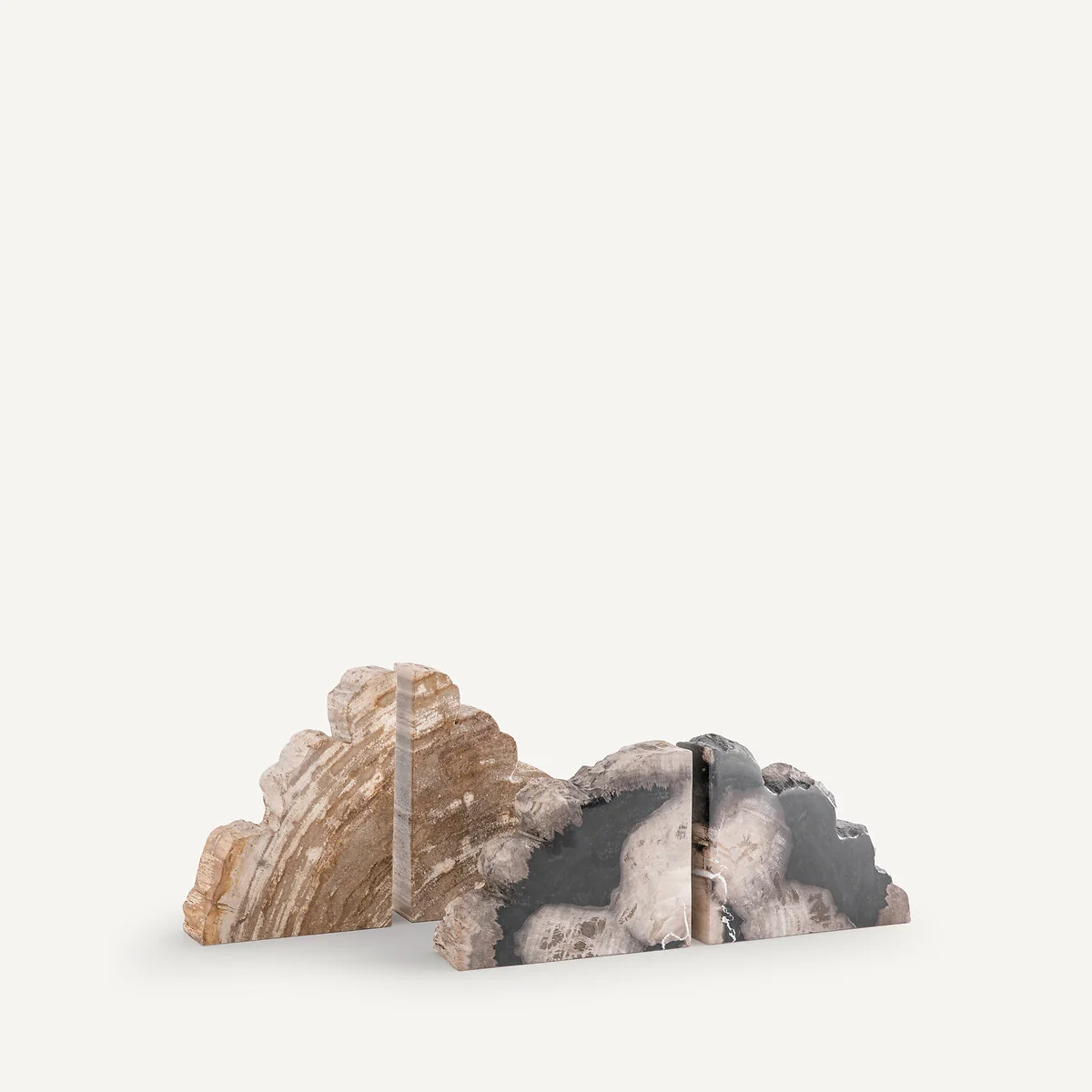 Set of 2 Kayu Petrified Wood Bookends – image 5