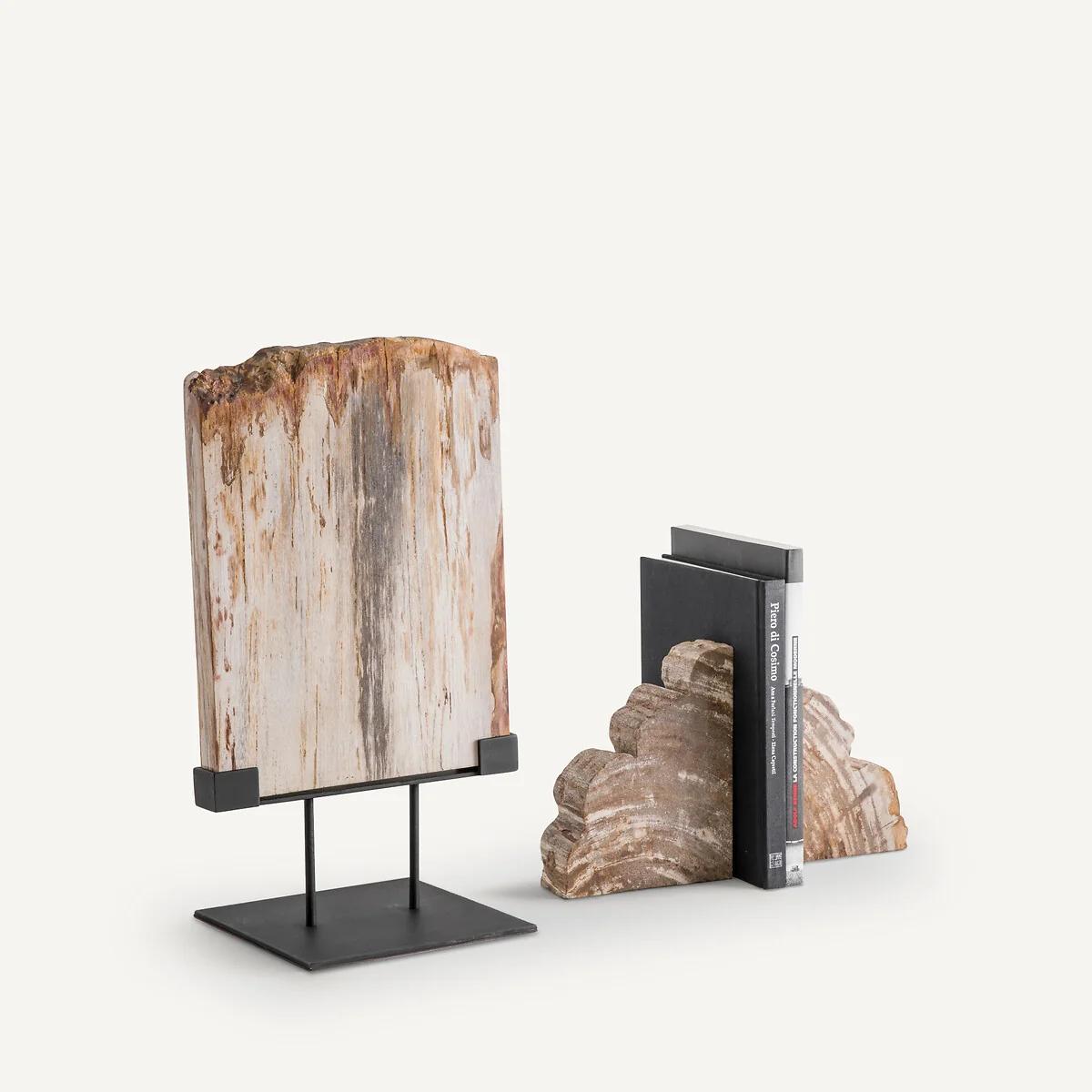 Set of 2 Kayu Petrified Wood Bookends – image 6