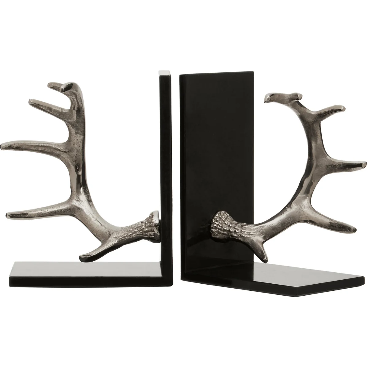 Set of 2 Antler Bookends - Silver – image 2