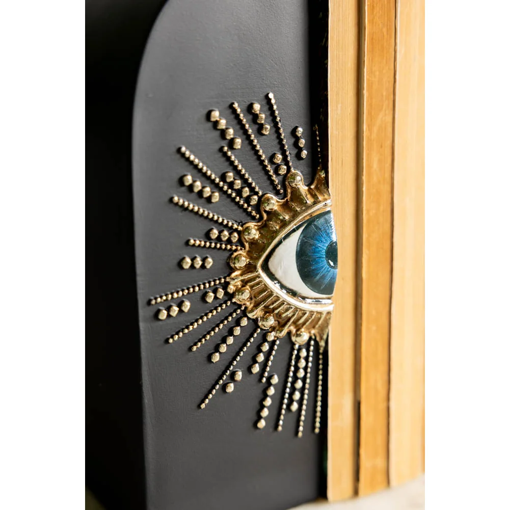 Set of 2 Black Mystic Eye Bookends – image 2