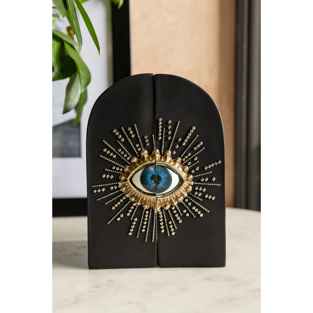 Set of 2 Black Mystic Eye Bookends – image 3