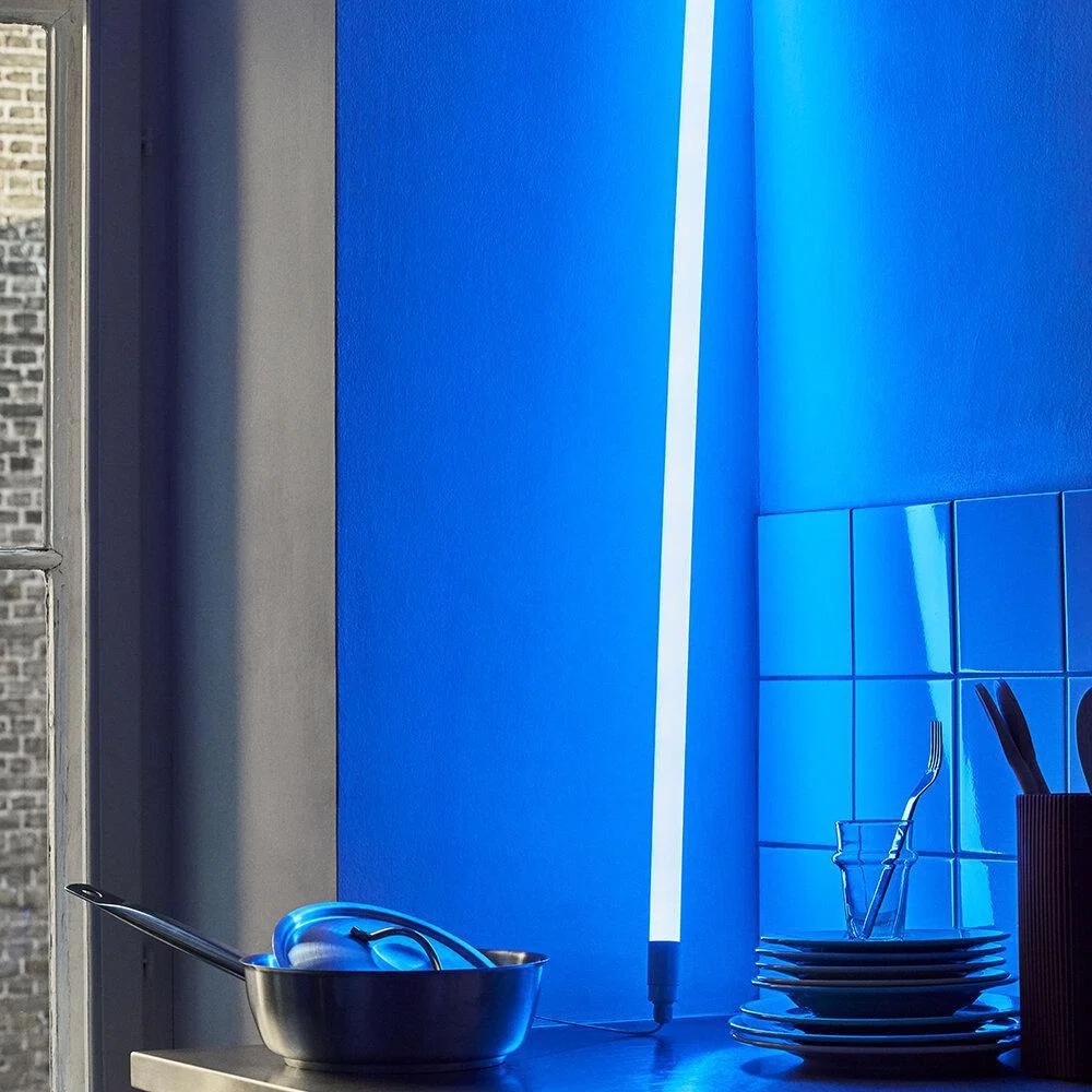 HAY - Neon Tube LED Floor Light - Ice Blue – image 1