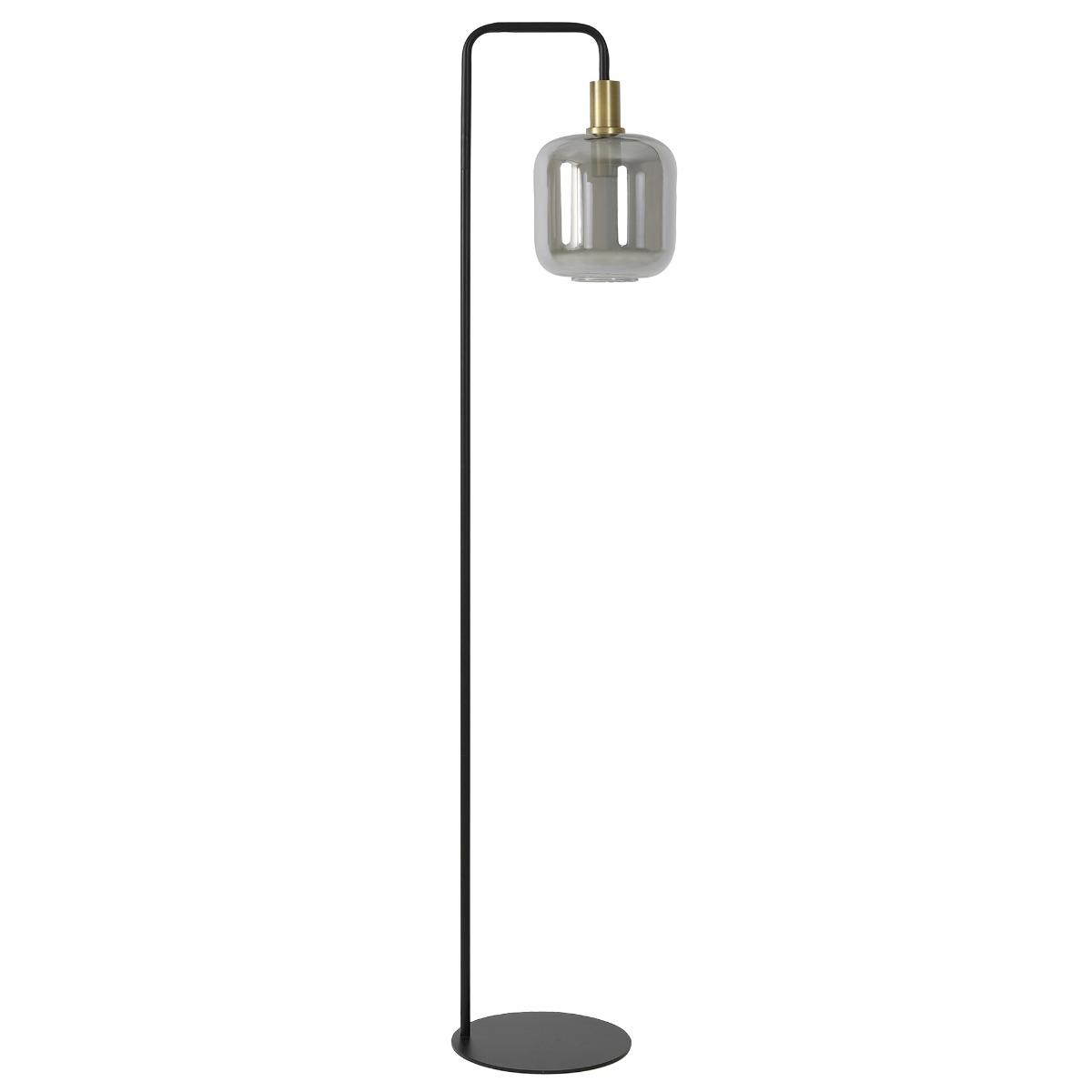 Smoked Glass Floor Lamp, Black Metal | Barker & Stonehouse – image 3
