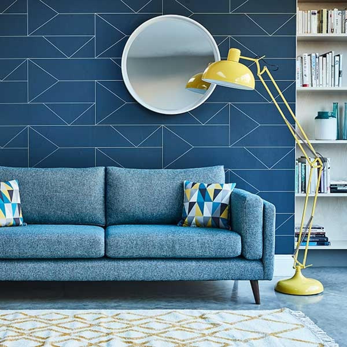 Yellow Floor Angle Lamp Metal | Barker & Stonehouse – image 3