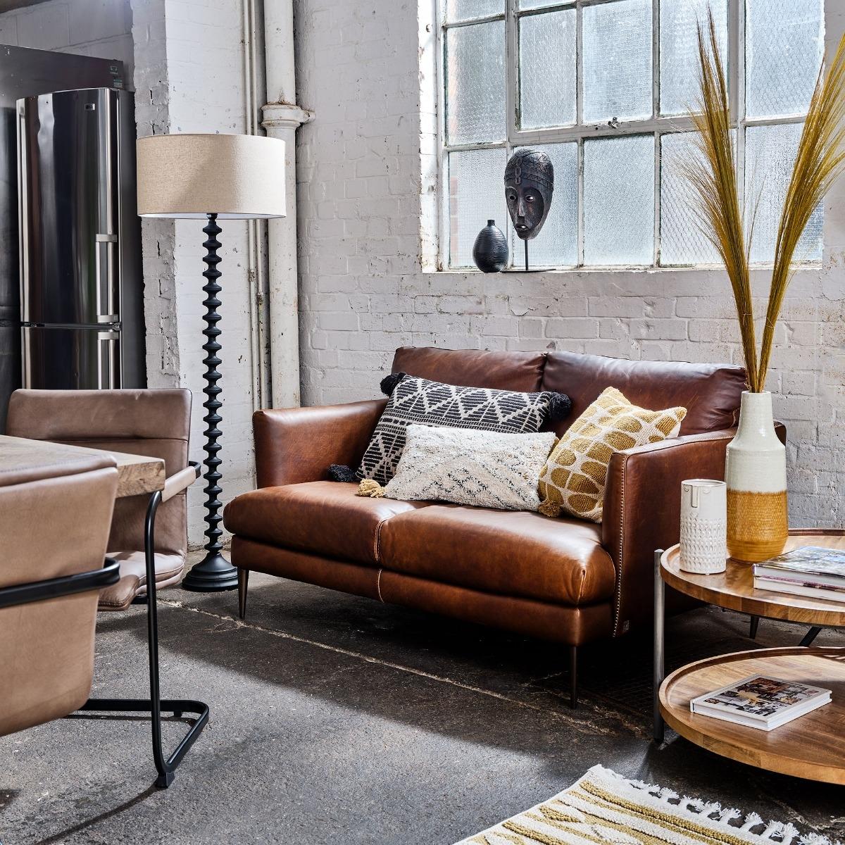 Black Ridged Base Floor Lamp Metal | Barker & Stonehouse – image 2