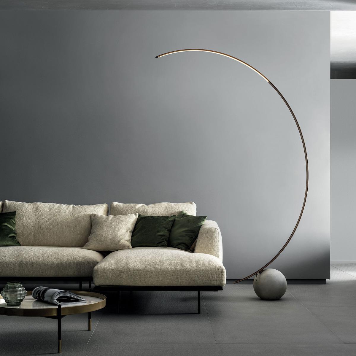 Bontempi Circle Floor Lamp, Gold Metal | Barker & Stonehouse – image 1
