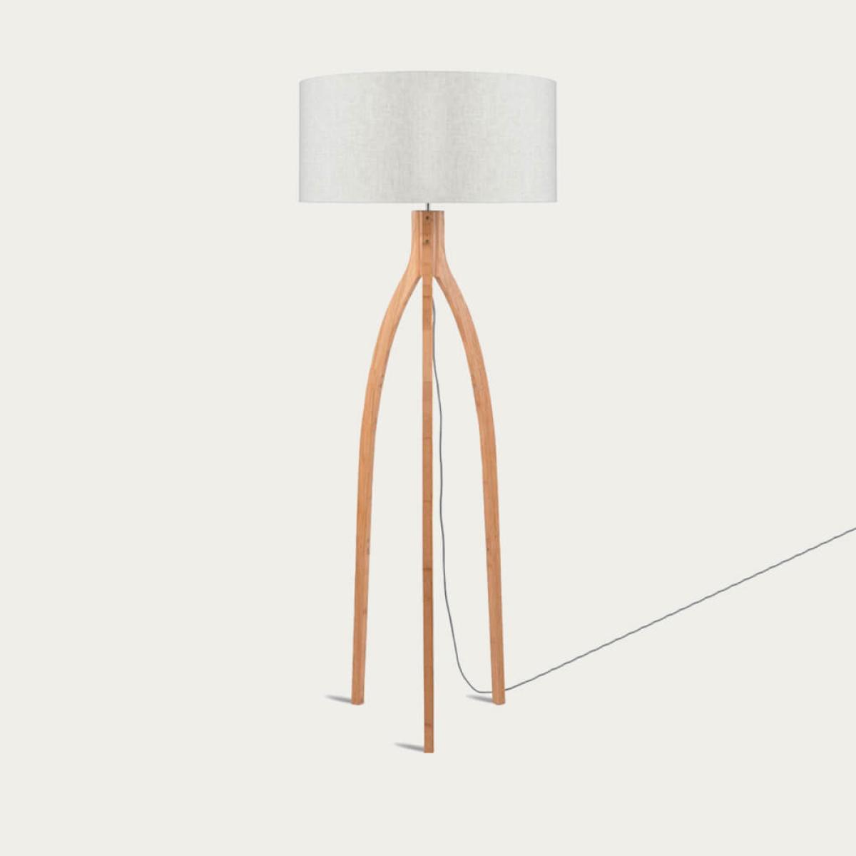 Natural/Linen Light Annapurna Bamboo Floor Lamp