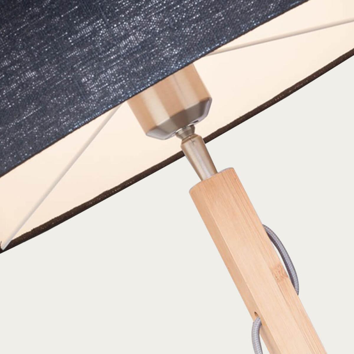Natural/Blue Denim Fuji Bamboo Floor Lamp – image 3