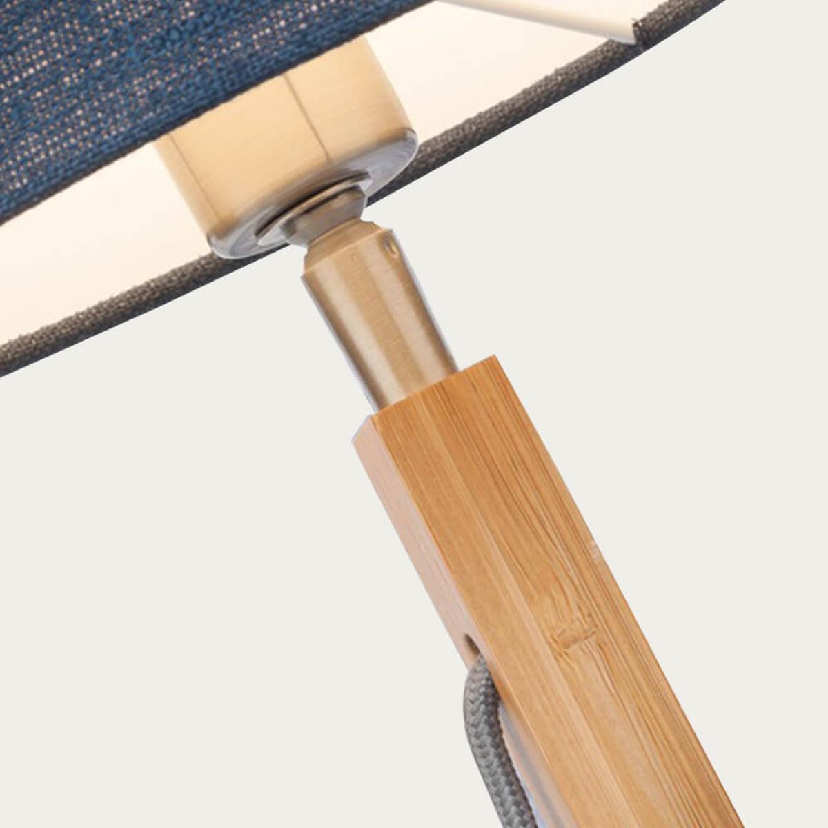Natural/Blue Denim Fuji Bamboo Floor Lamp – image 6
