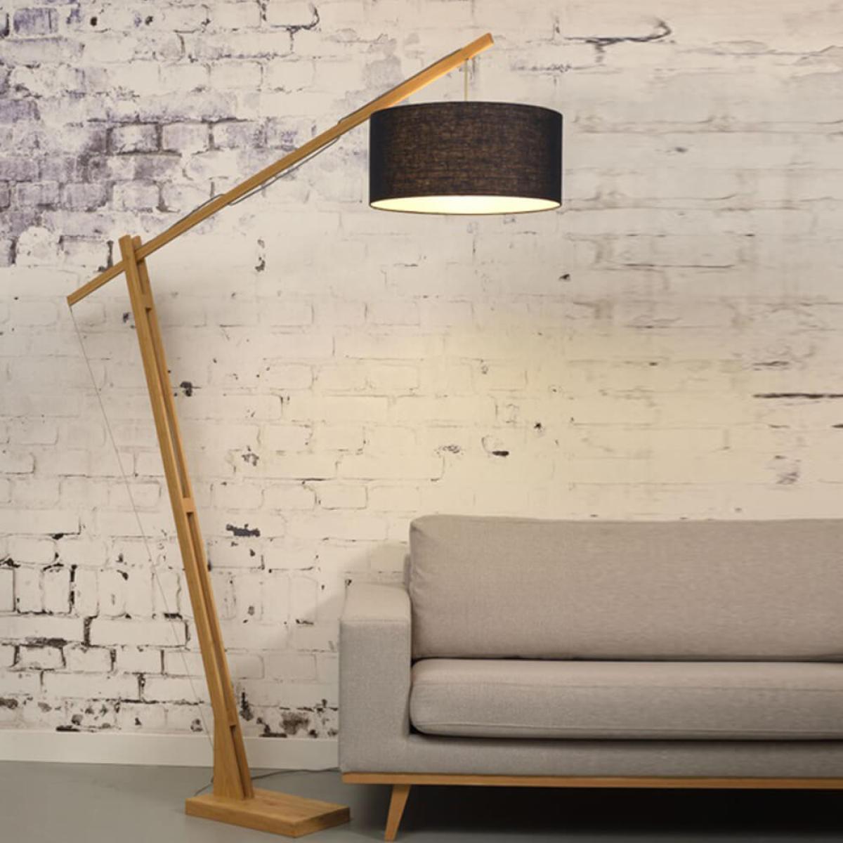 Natural/Blue Denim Montblanc Bamboo Floor Lamp – image 2