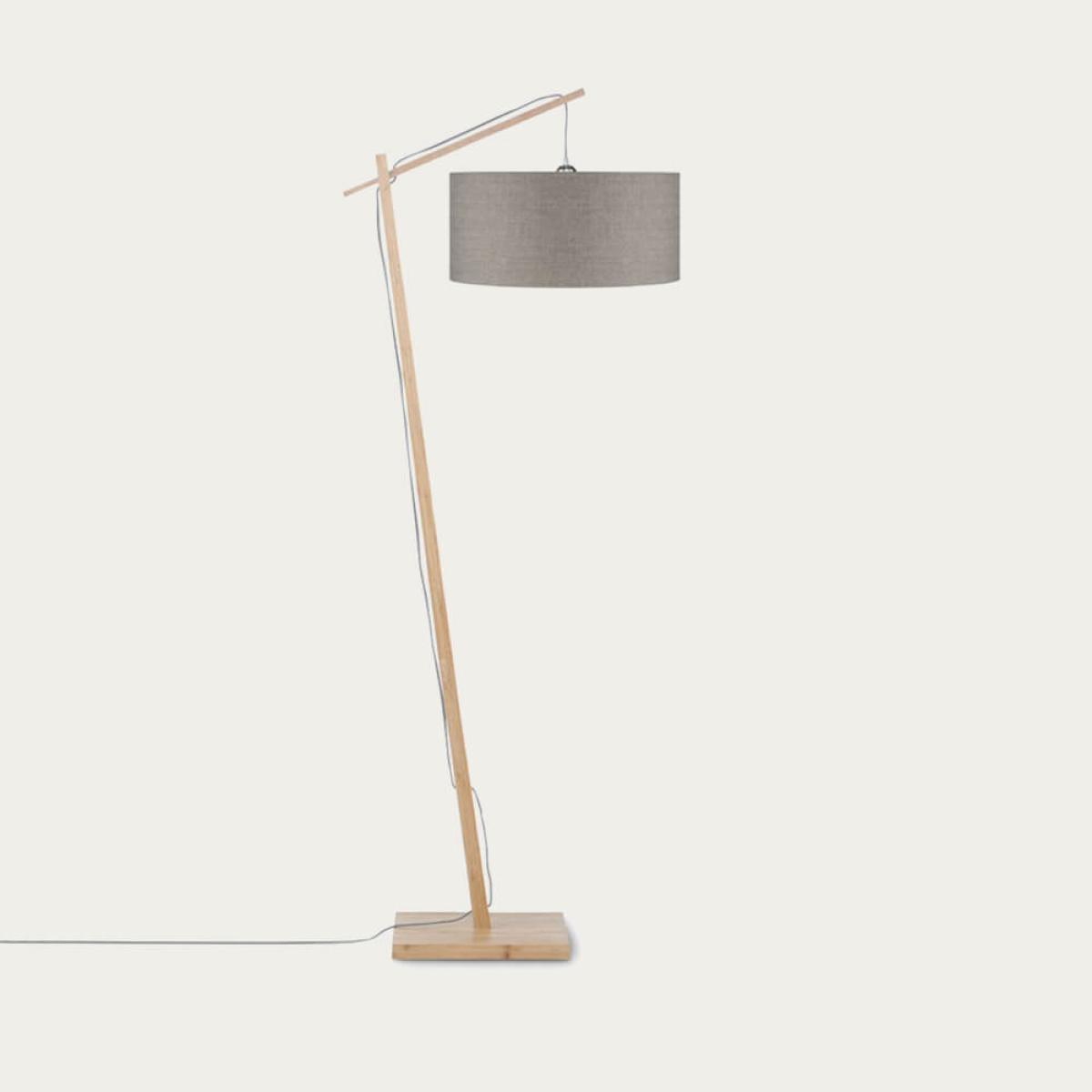 Natural/Linen Dark Andes Bamboo Floor Lamp – image 1