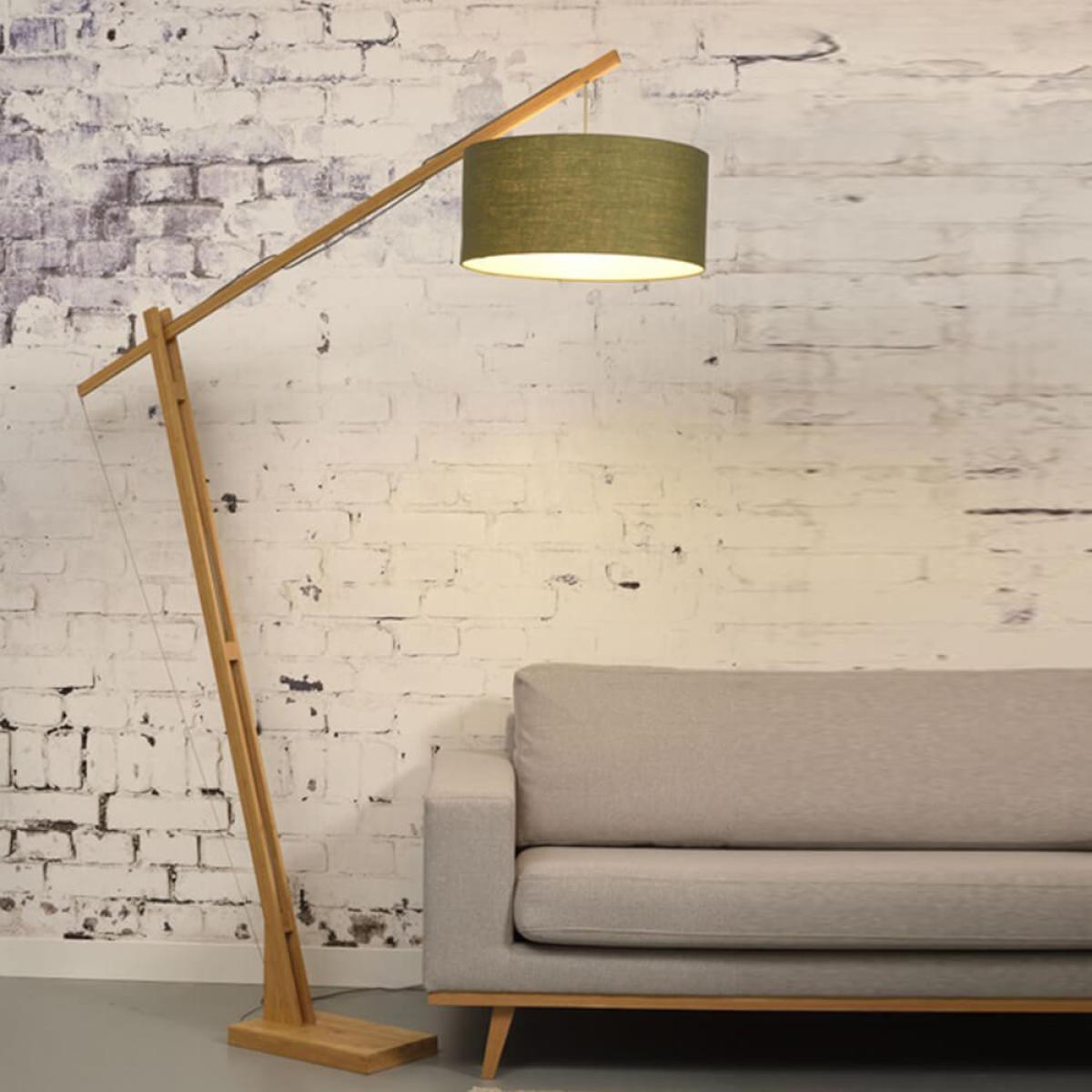 Natural/Green Forest Montblanc Bamboo Floor Lamp – image 2