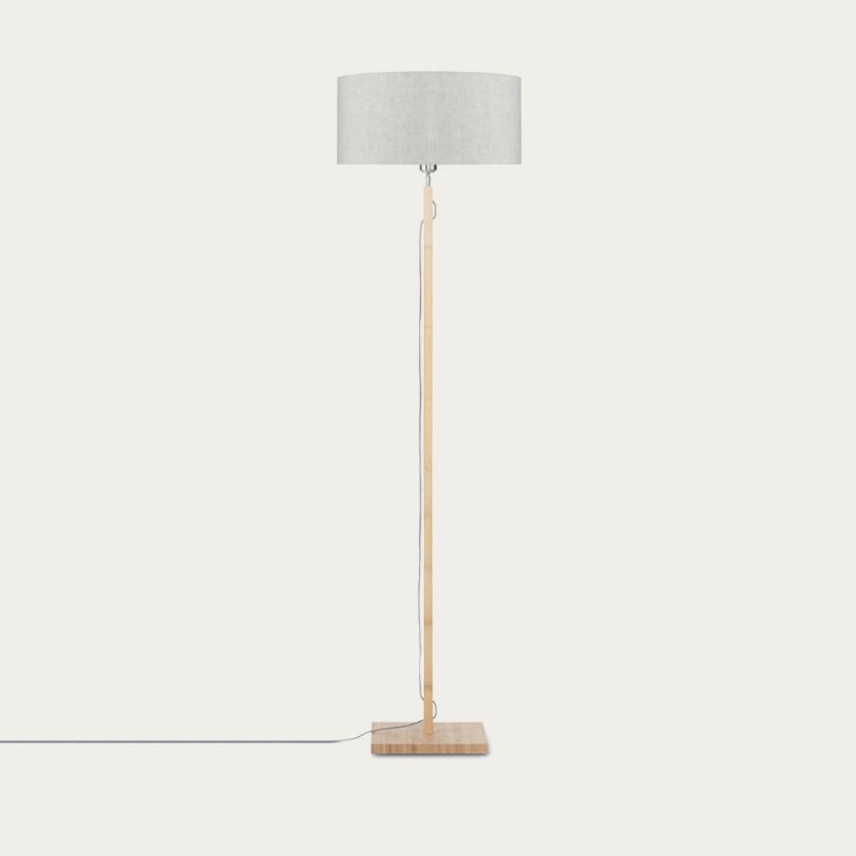 Natural/Linen Light Fuji Bamboo Floor Lamp – image 1