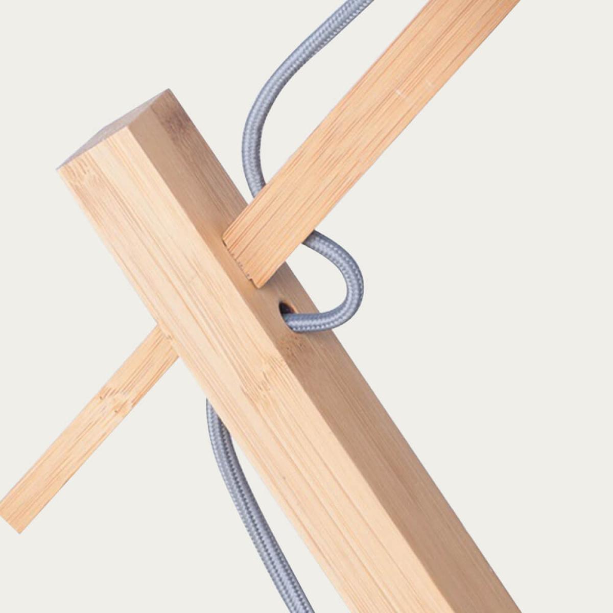 Natural/Blue Denim Andes Bamboo Floor Lamp – image 4