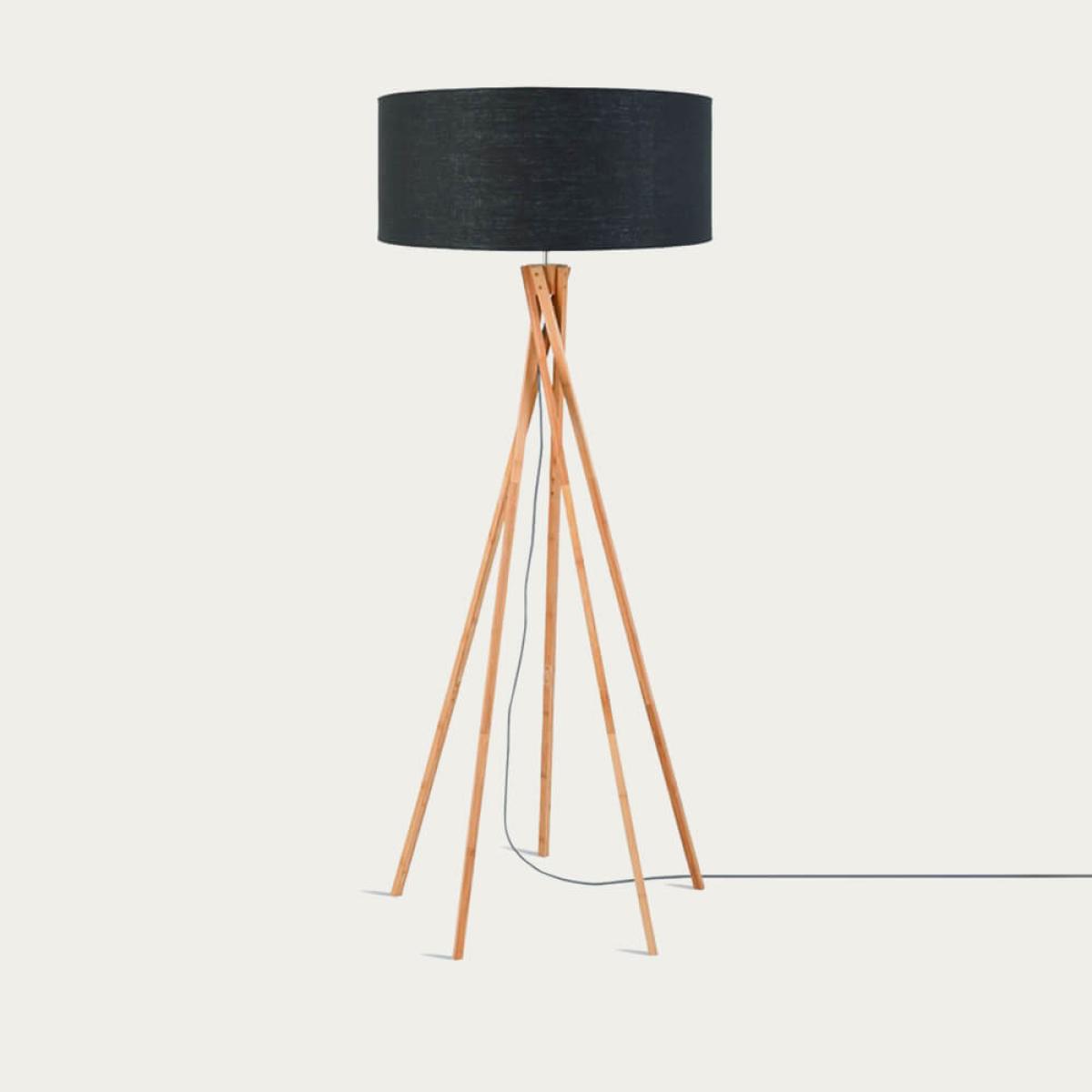 Natural/Dark Grey Kilimanjaro Bamboo Floor Lamp – image 1