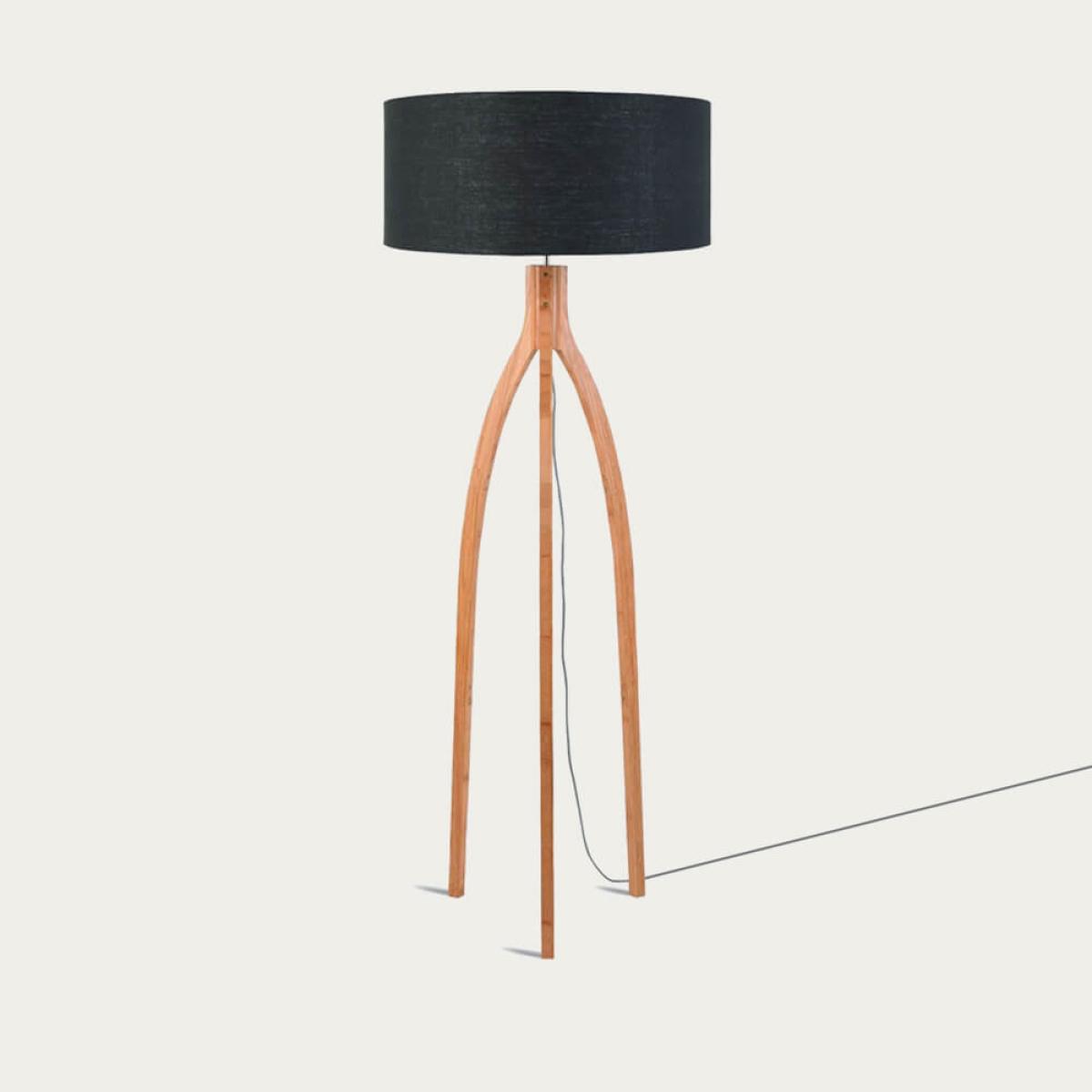 Natural/Dark Grey Annapurna Bamboo Floor Lamp – image 1
