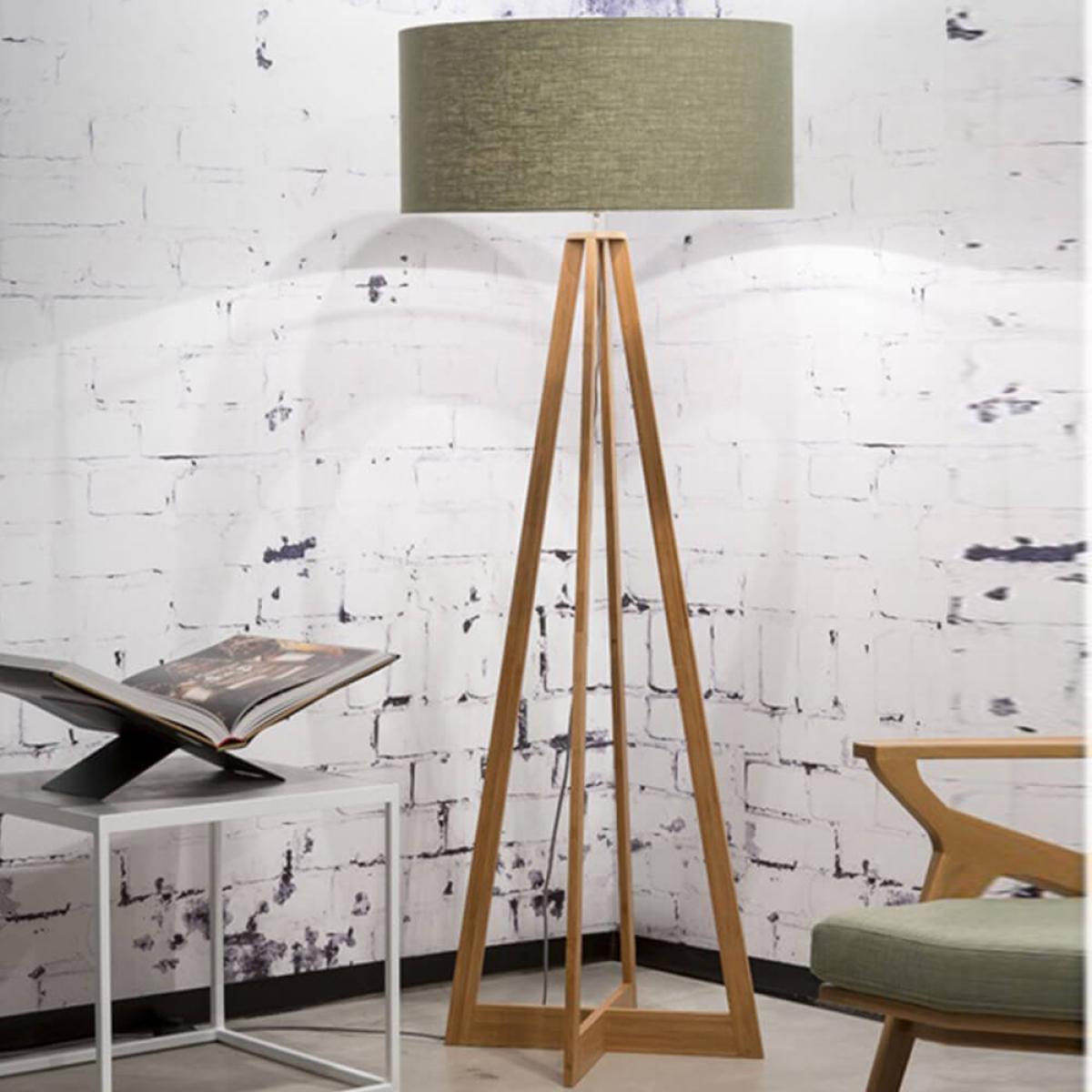 Natural/Green Forest Everest Bamboo Floor Lamp – image 3