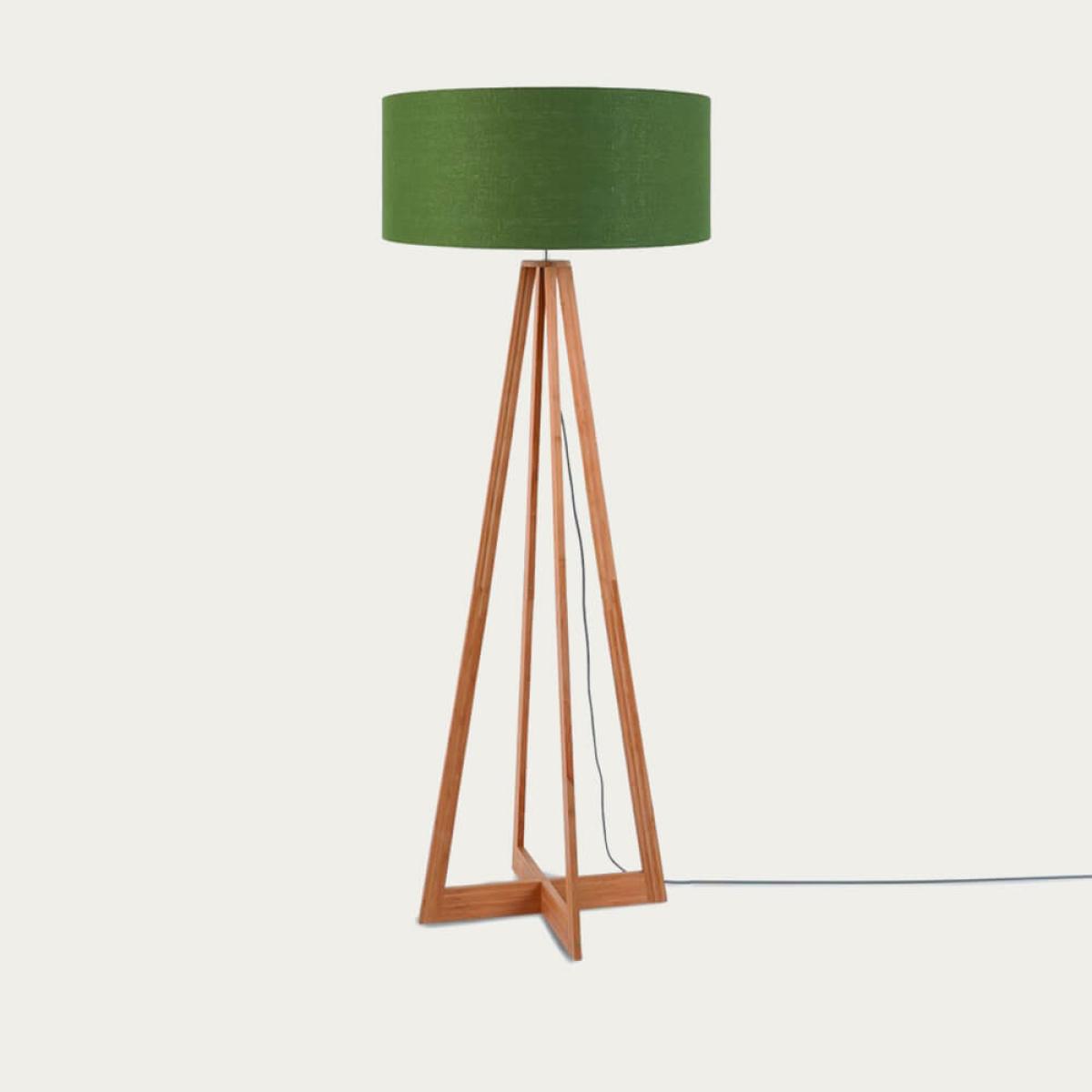 Natural/Green Forest Everest Bamboo Floor Lamp – image 1