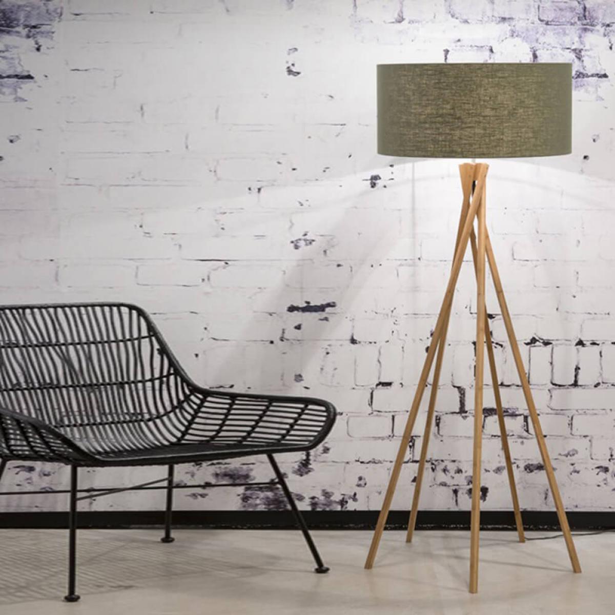 Natural/Green Forest Kilimanjaro Bamboo Floor Lamp – image 2