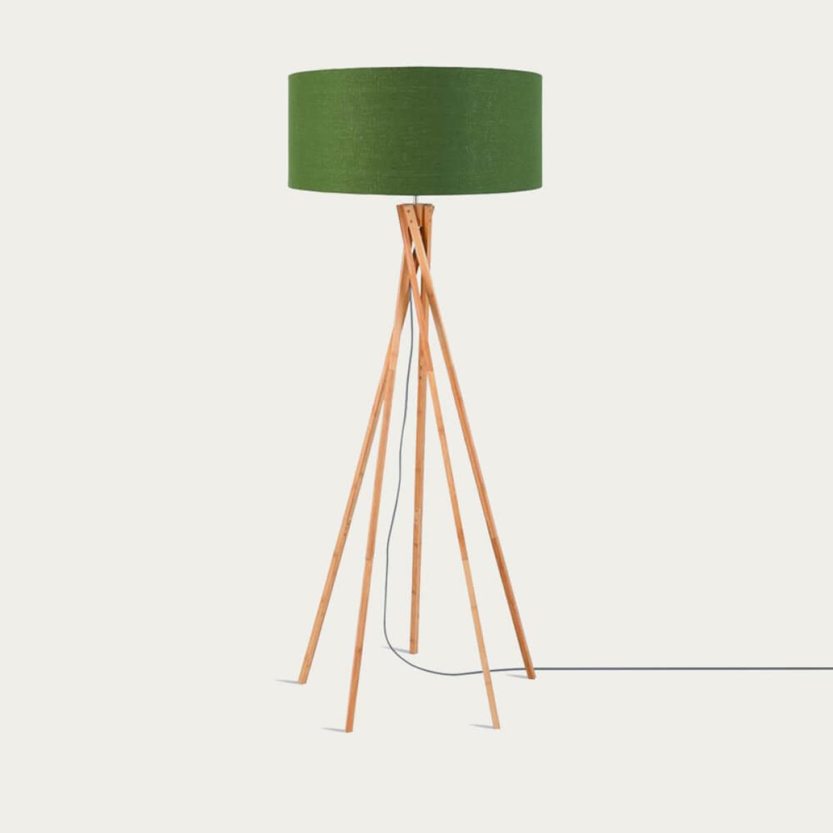 Natural/Green Forest Kilimanjaro Bamboo Floor Lamp – image 1