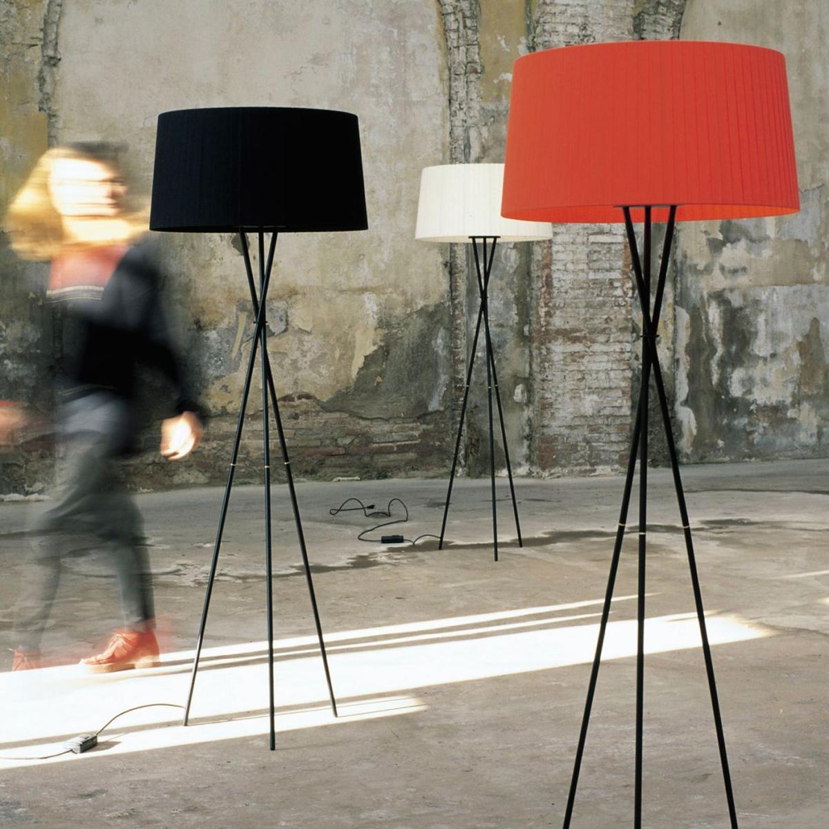 Red-Amber Trípode Floor Lamp - UK Plug – image 3