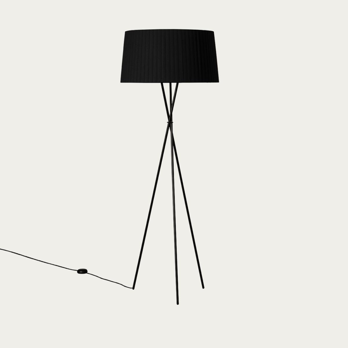 Black Trípode Floor Lamp - EU Plug – image 1