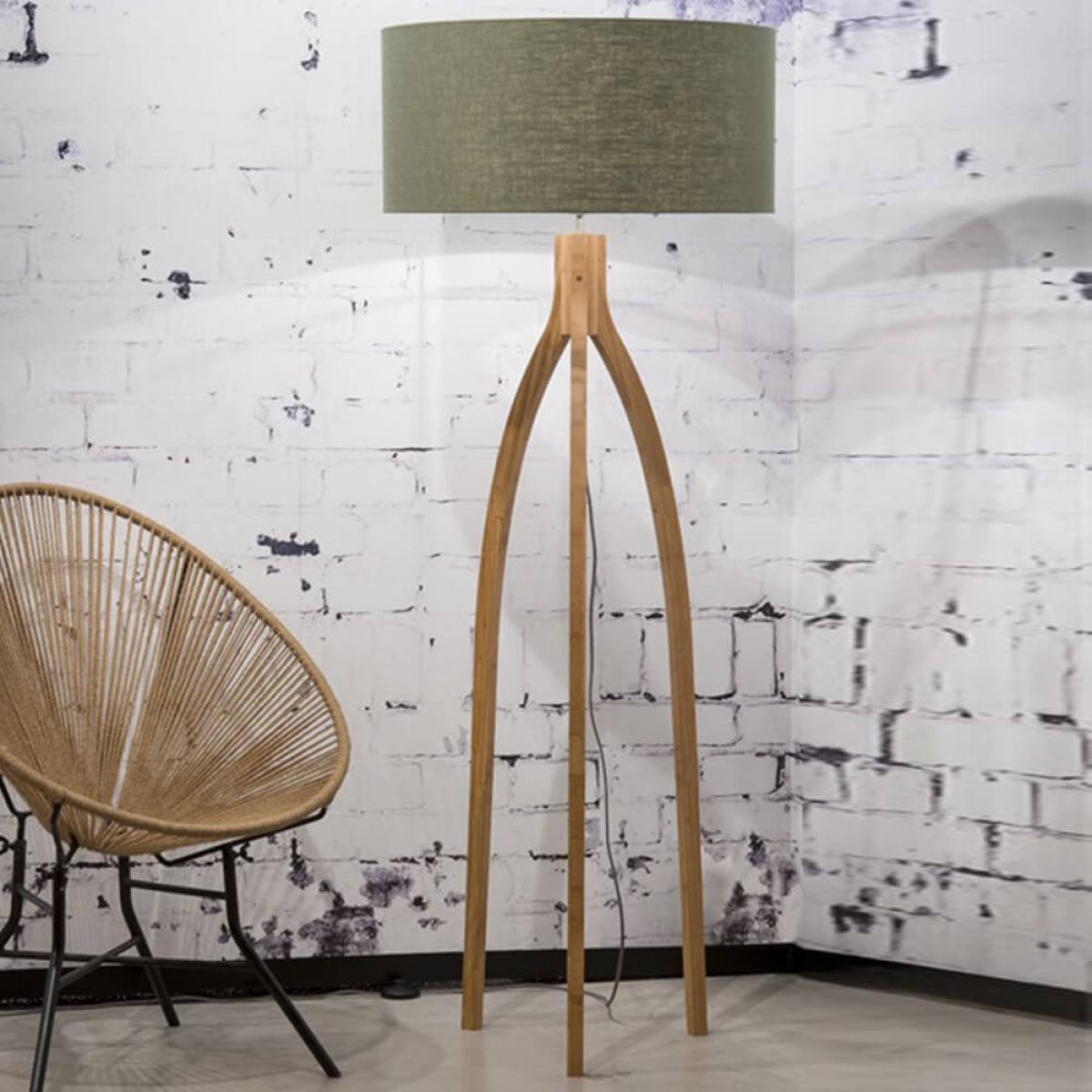 Natural/Green Forest Annapurna Bamboo Floor Lamp – image 2