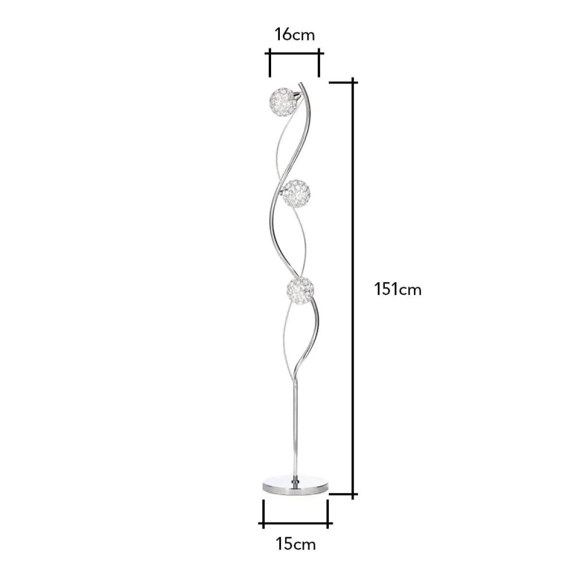 Orianna Floor Lamp, Chrome – image 8