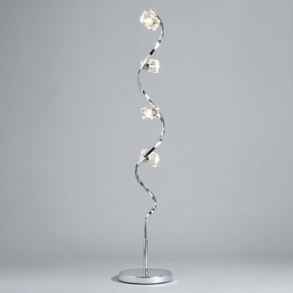 Bella Wavy Floor Lamp, Chrome – image 3