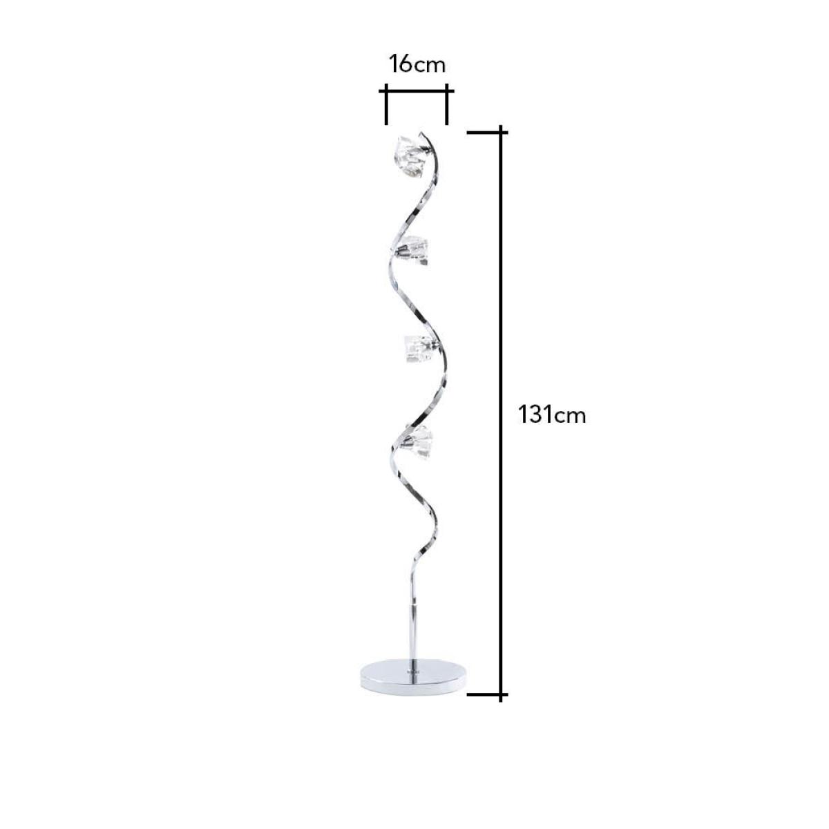 Bella Wavy Floor Lamp, Chrome – image 6