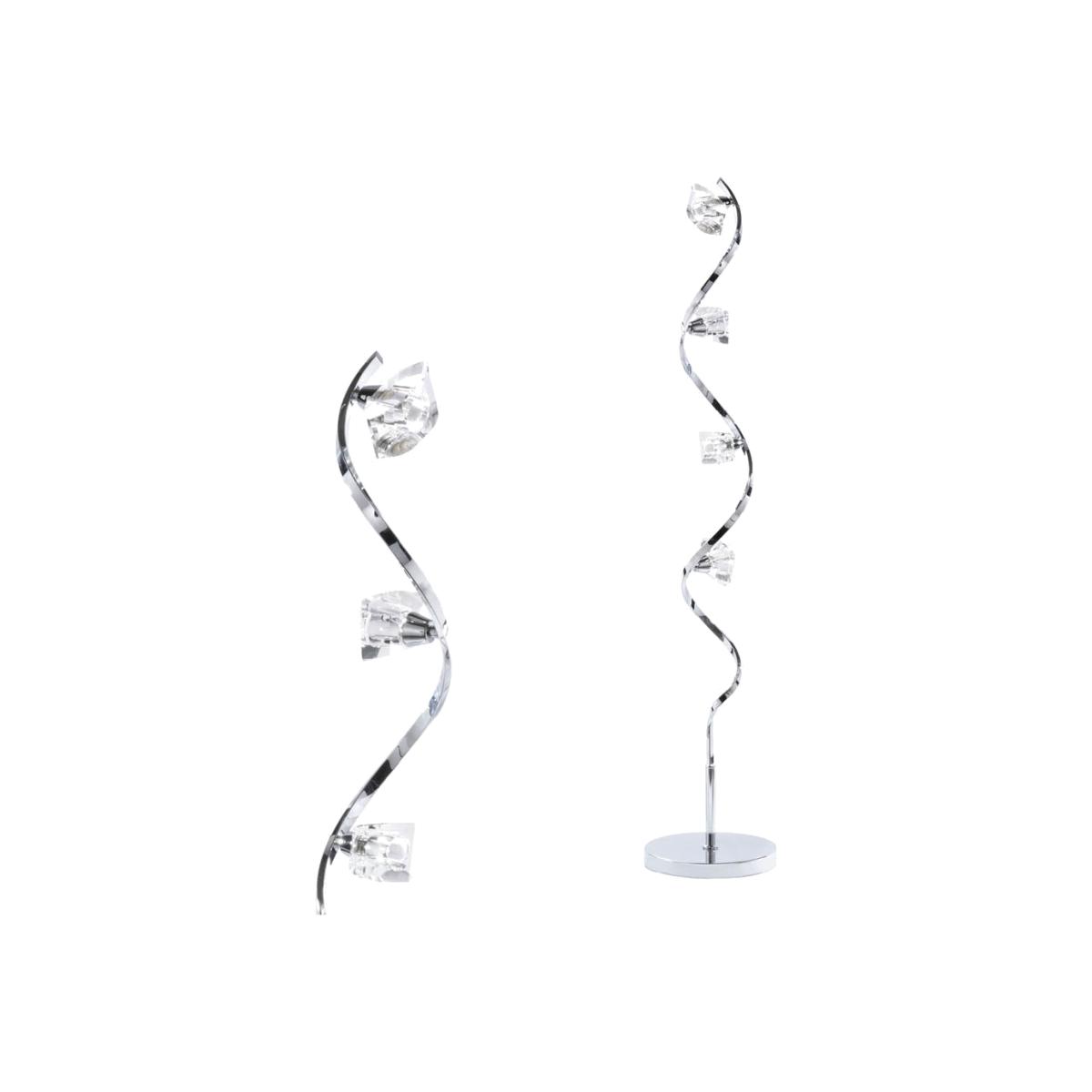 Bella Wavy Floor Lamp, Chrome – image 1