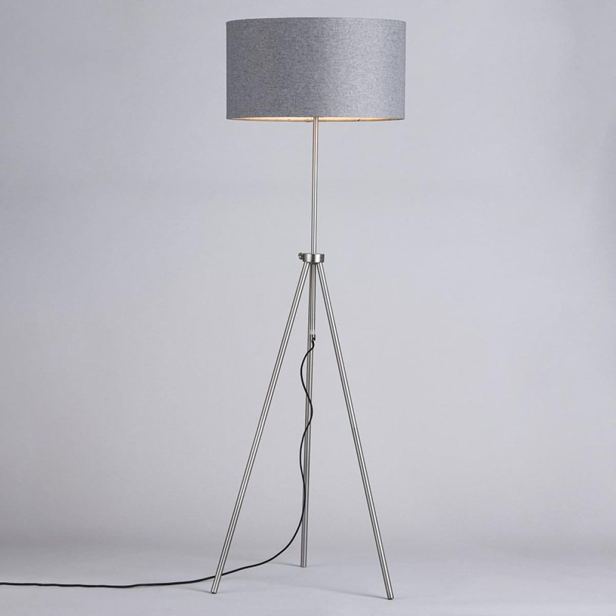 Pol Rise and Fall Tripod Floor Lamp, Brushed Steel – image 3
