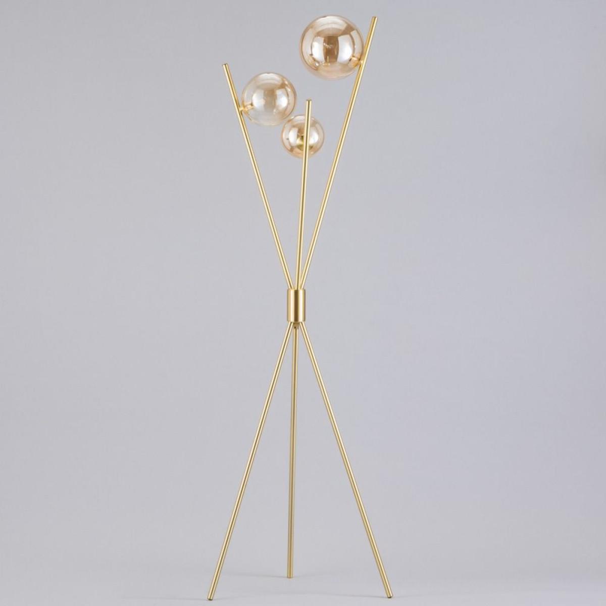 Lincoln Tripod Floor Lamp, Satin Brass – image 4