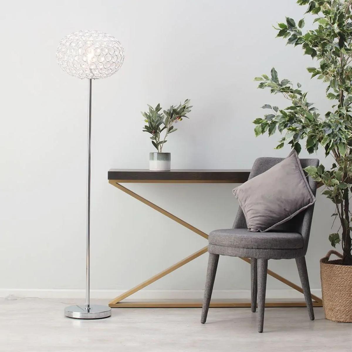Pearl Floor Lamp, Chrome – image 2