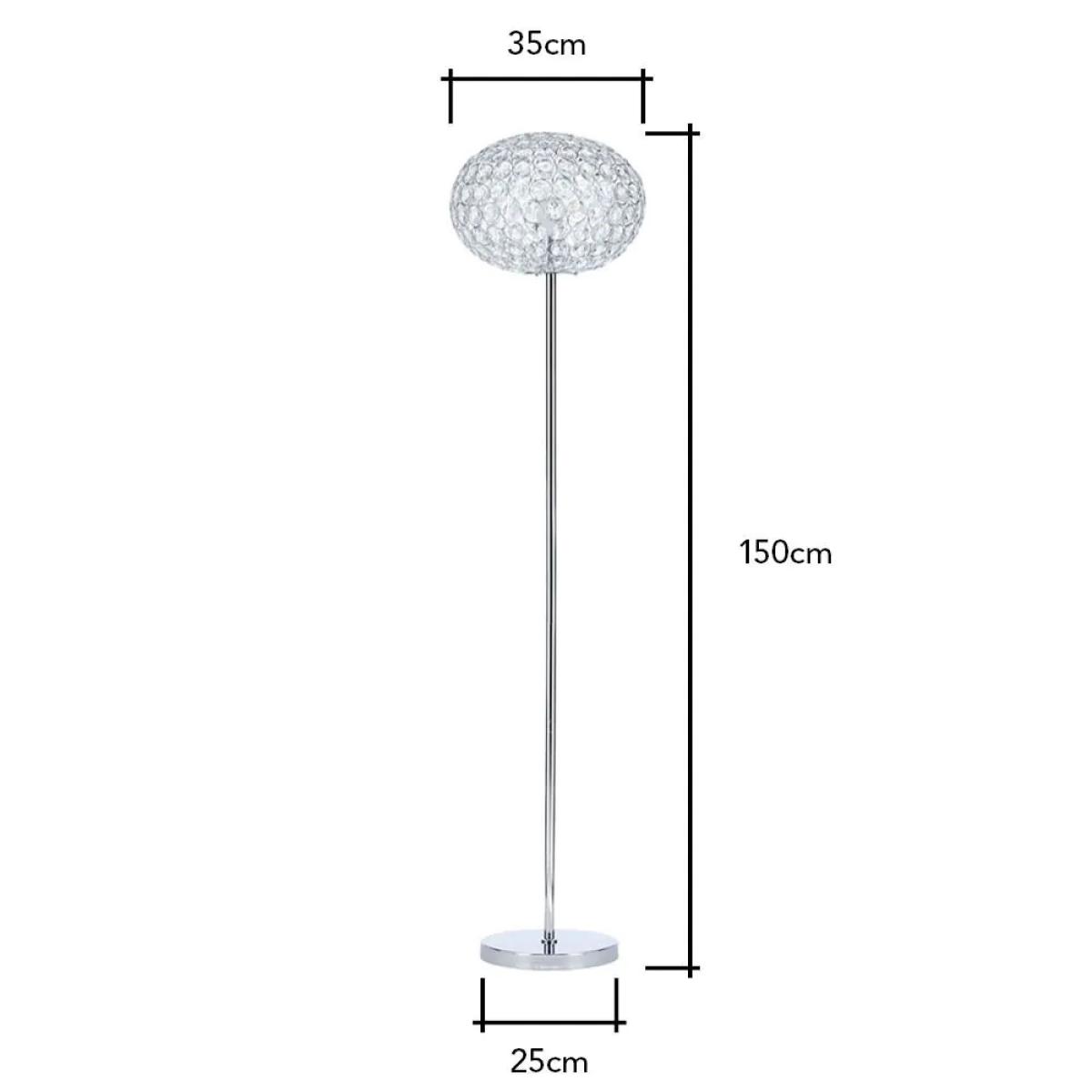 Pearl Floor Lamp, Chrome – image 6