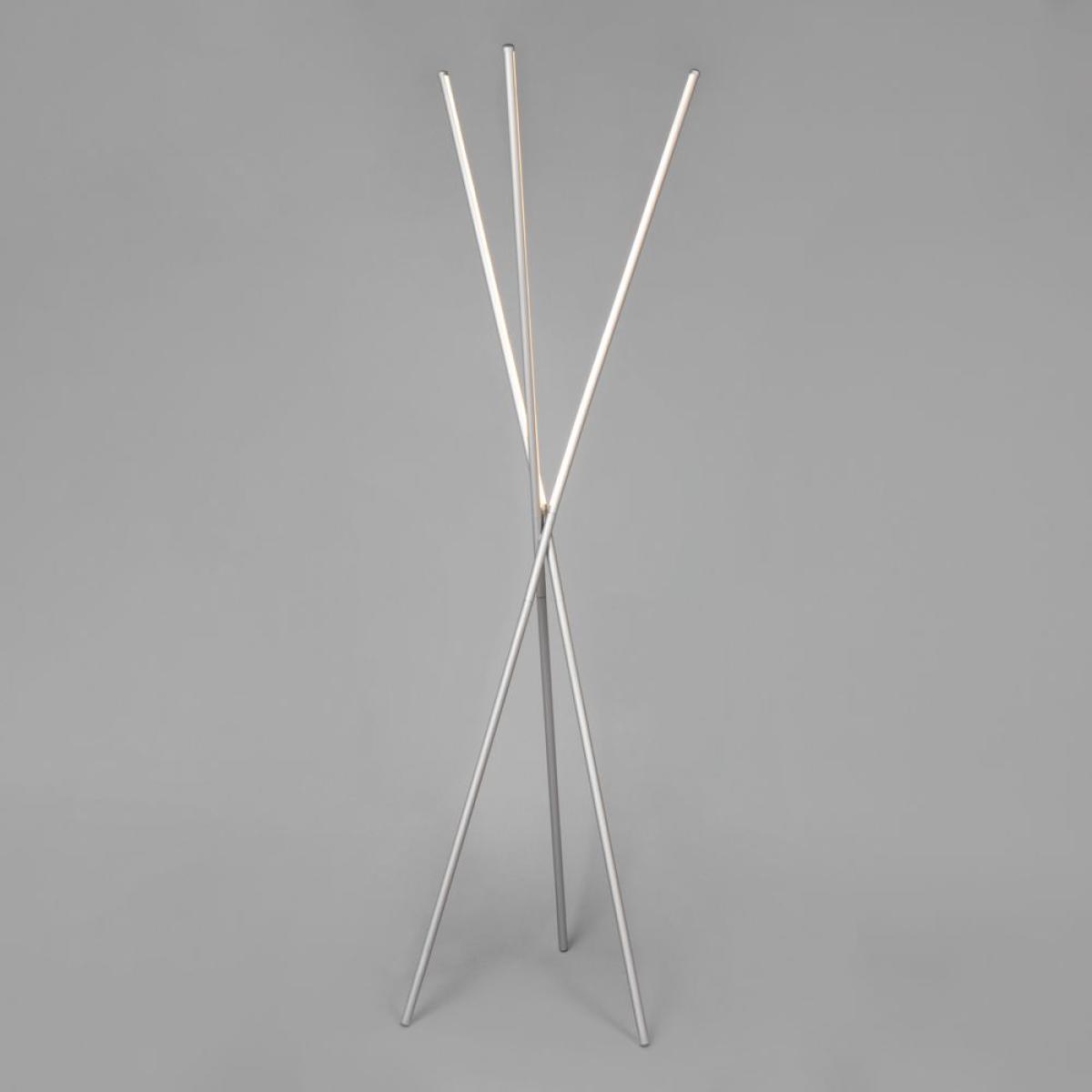 Zaha Stick LED Floor Lamp, Silver – image 2