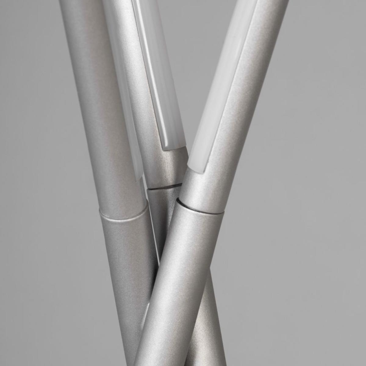 Zaha Stick LED Floor Lamp, Silver – image 3