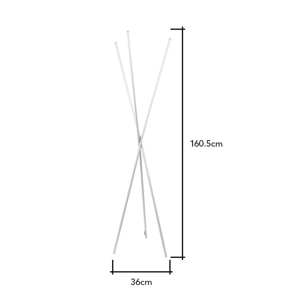 Zaha Stick LED Floor Lamp, Silver – image 4