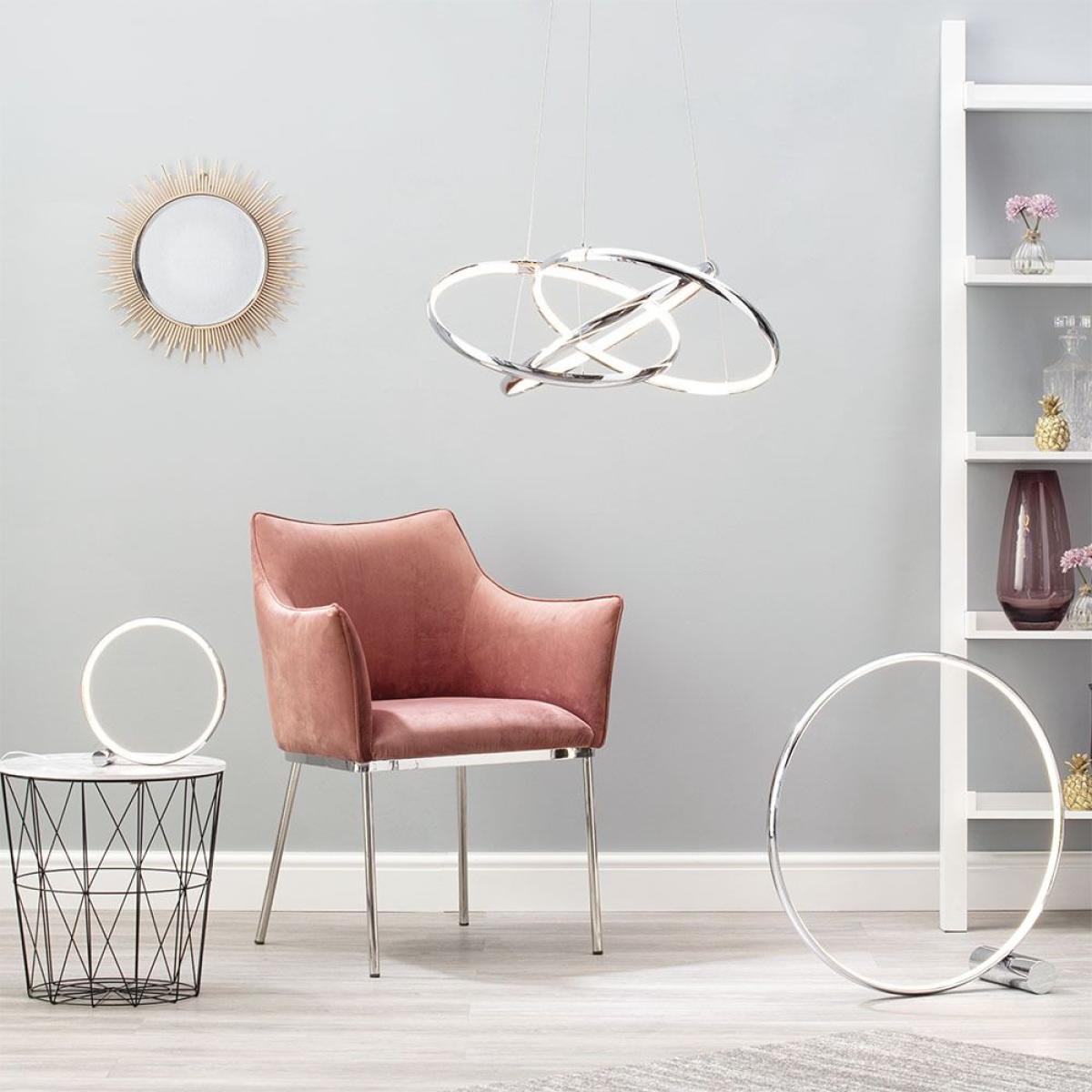 Sola LED Ring Floor Lamp, Chrome – image 7