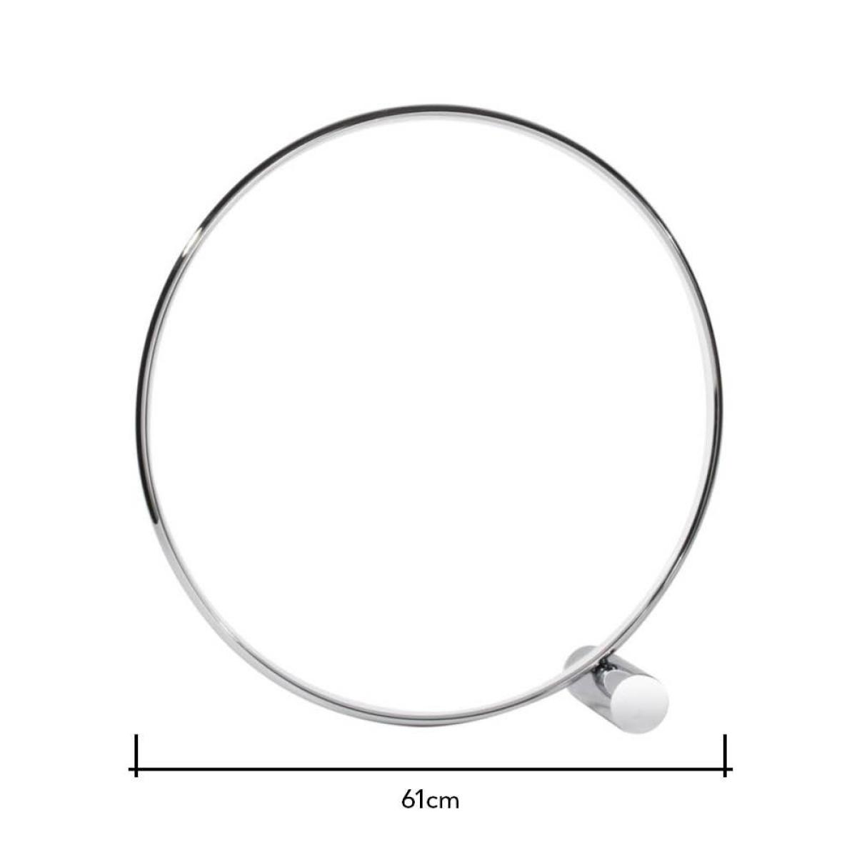 Sola LED Ring Floor Lamp, Chrome – image 8