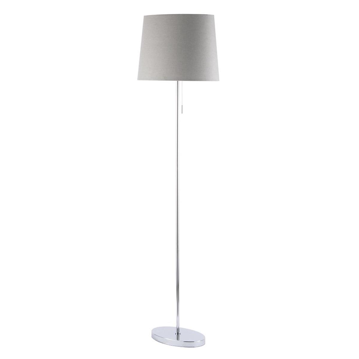 Bryant Oval Floor Lamp with Grey Shade, Chrome – image 6
