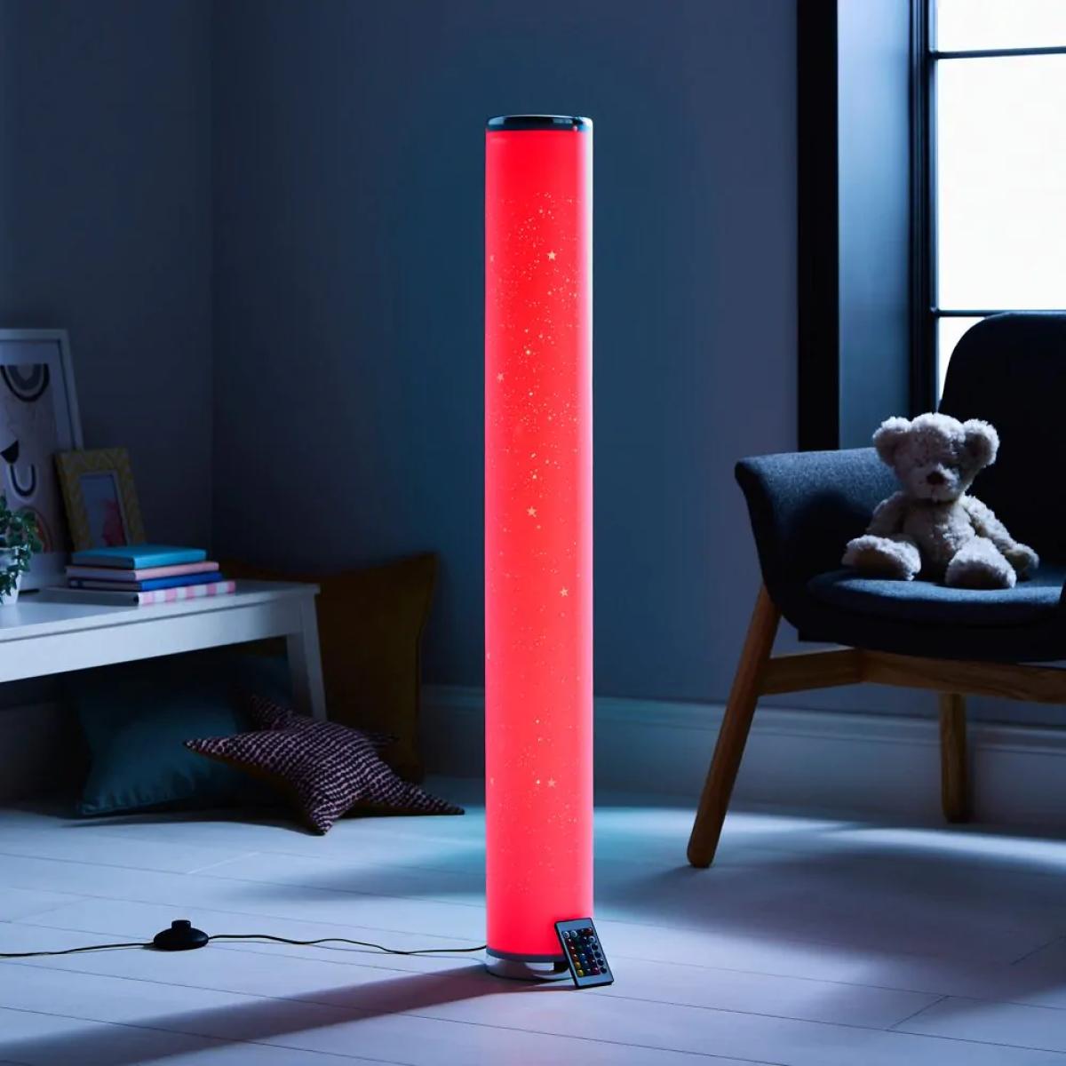 Glow Starburst Colour Changing LED Cylinder Floor Lamp, White – image 7