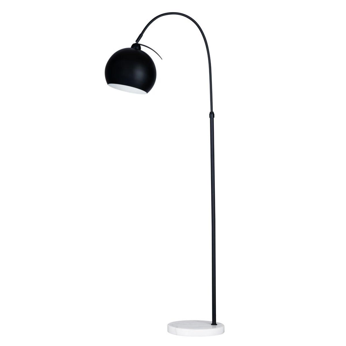 Benson Curved Floor Lamp, Satin Black – image 7