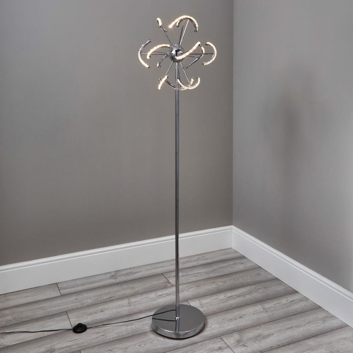 Mae LED Floor Lamp, Chrome – image 3