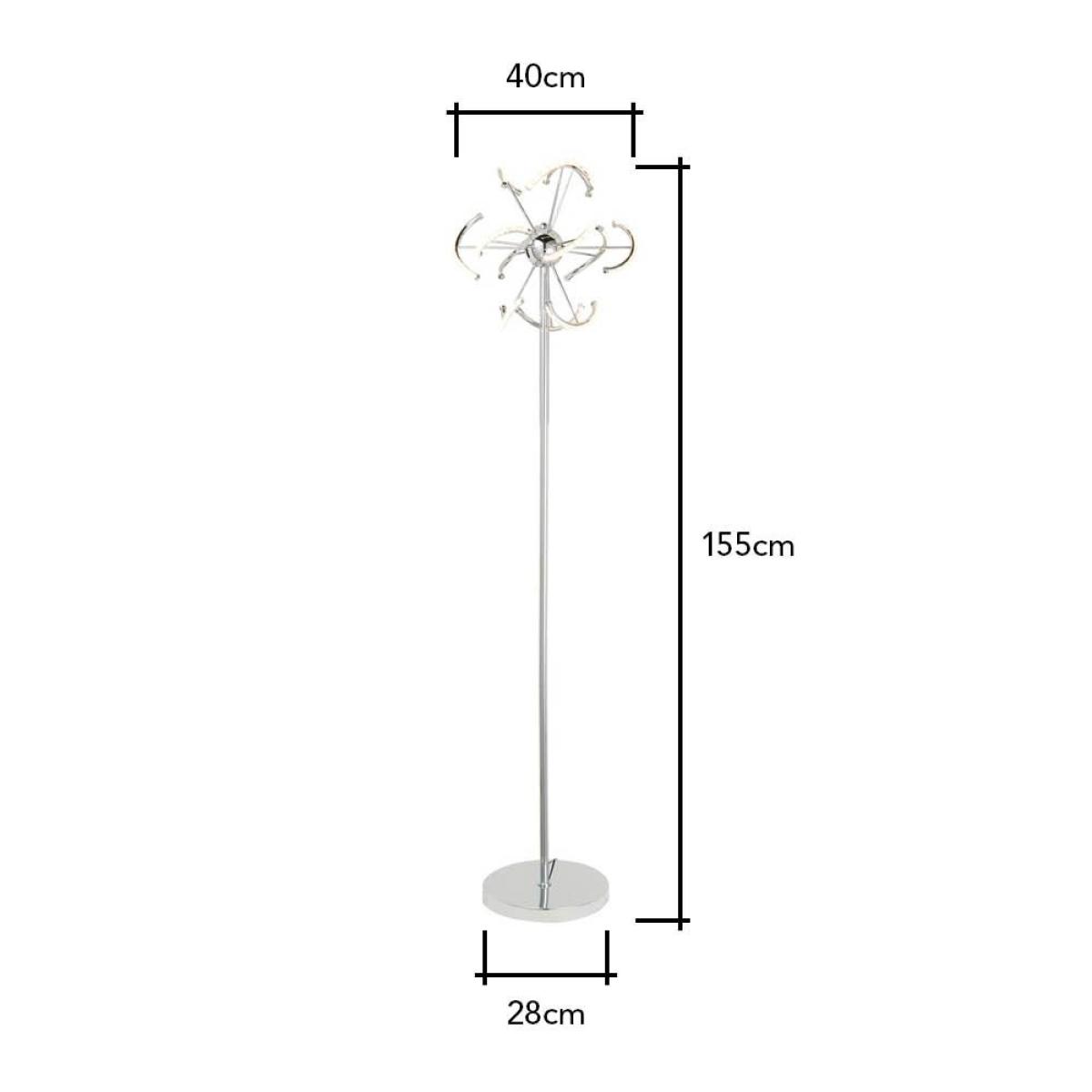 Mae LED Floor Lamp, Chrome – image 8