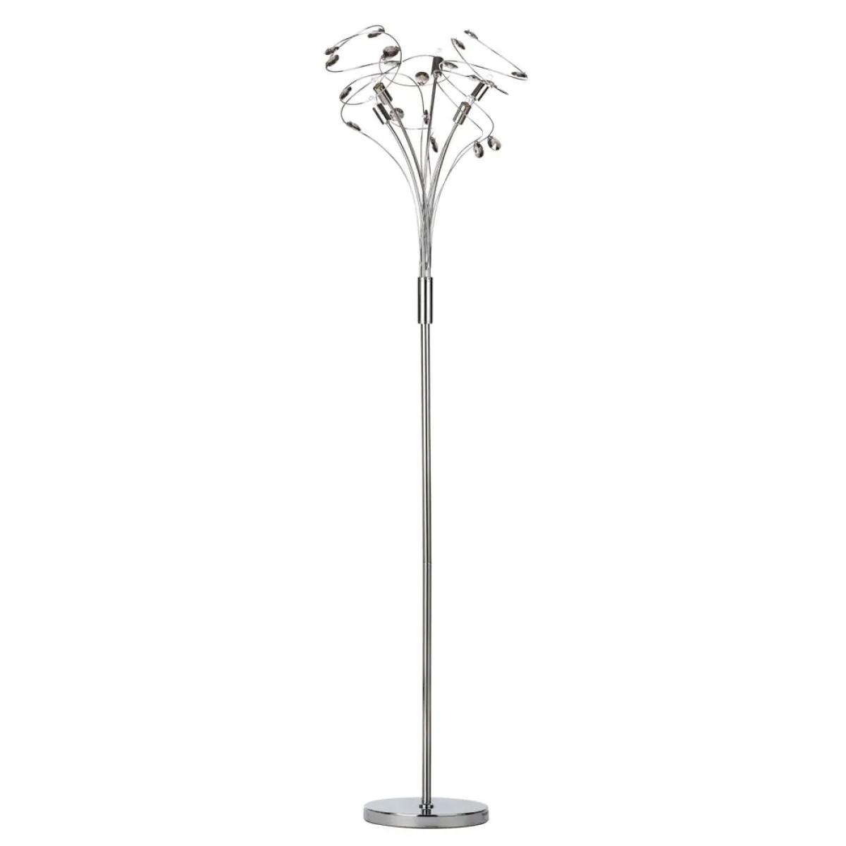 Othello Floor Lamp with Smoke Glass, Chrome – image 3