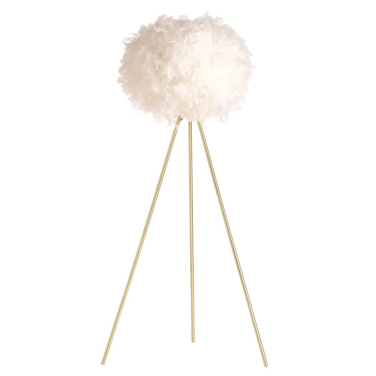 Plume Feather Tripod Floor Lamp, Brass – image 3