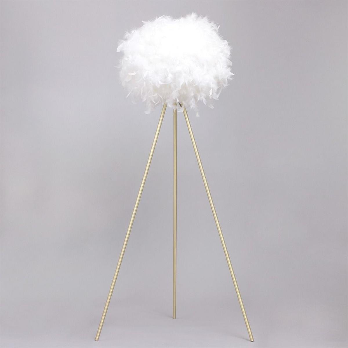 Plume Feather Tripod Floor Lamp, Brass – image 5