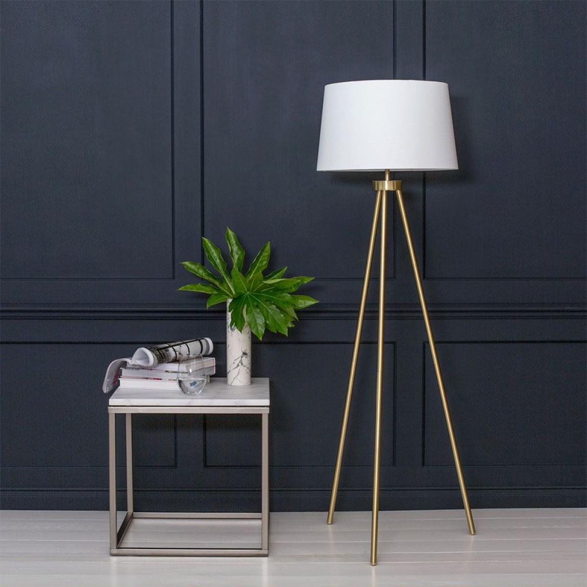 Tristan Tripod Floor Lamp, Brass – image 4