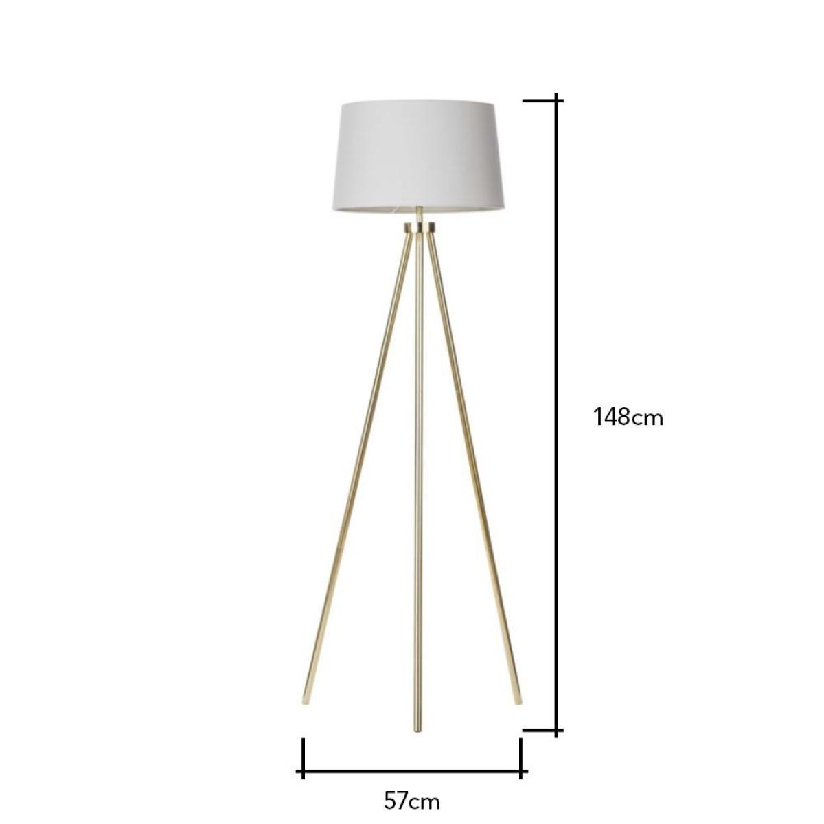 Tristan Tripod Floor Lamp, Brass – image 5